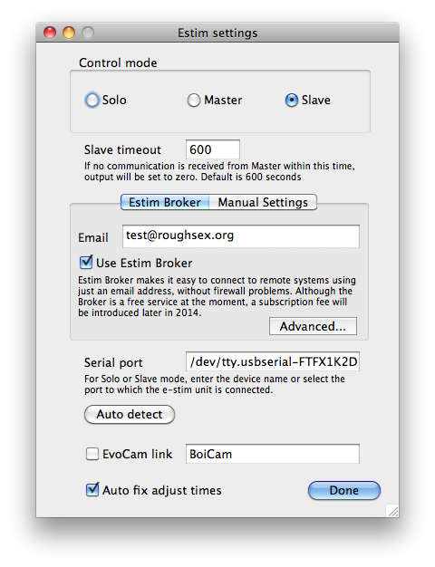 Broker settings on Mac